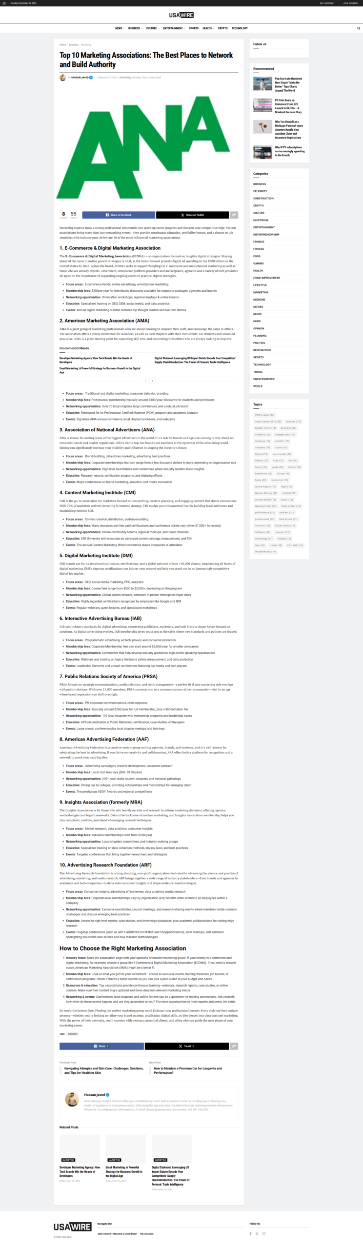 Top 10 Marketing Associations: The Best Places to Network and Build Authority