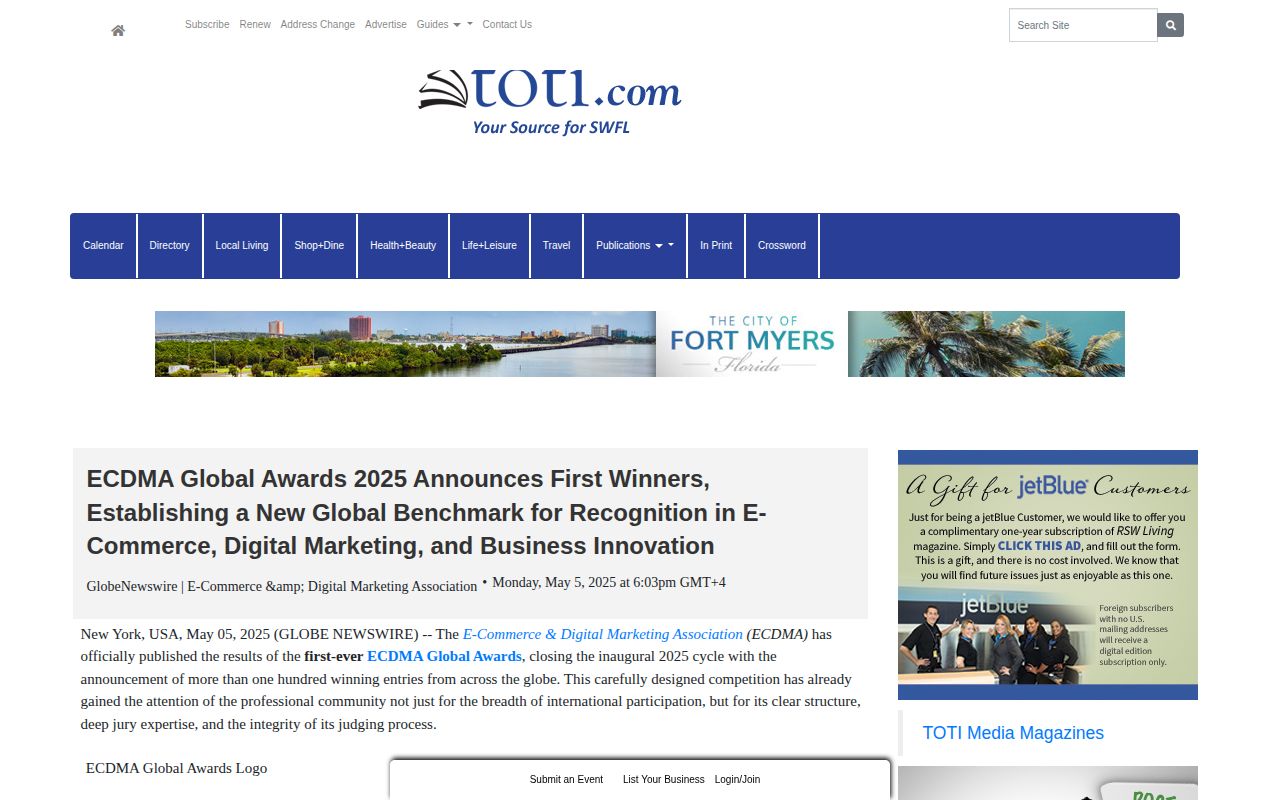 ECDMA Global Awards 2025 Announces First Winners, Establishing a New Global Benchmark for Recognition in E-Commerce, Digital Marketing, and Business Innovation