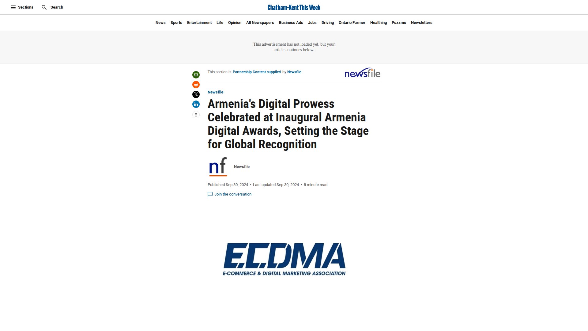 Armenia's Digital Prowess Celebrated at Inaugural Armenia Digital Awards, Setting the Stage for Global Recognition