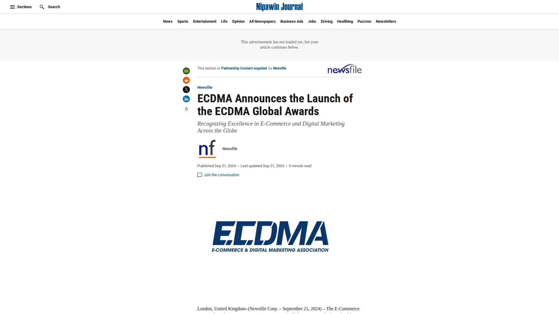 ECDMA Announces the Launch of the ECDMA Global Awards