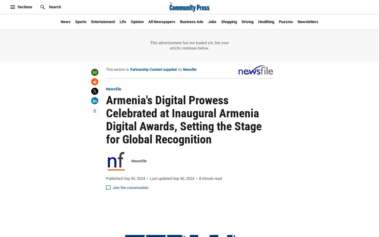 Armenia's Digital Prowess Celebrated at Inaugural Armenia Digital Awards, Setting the Stage for Global Recognition
