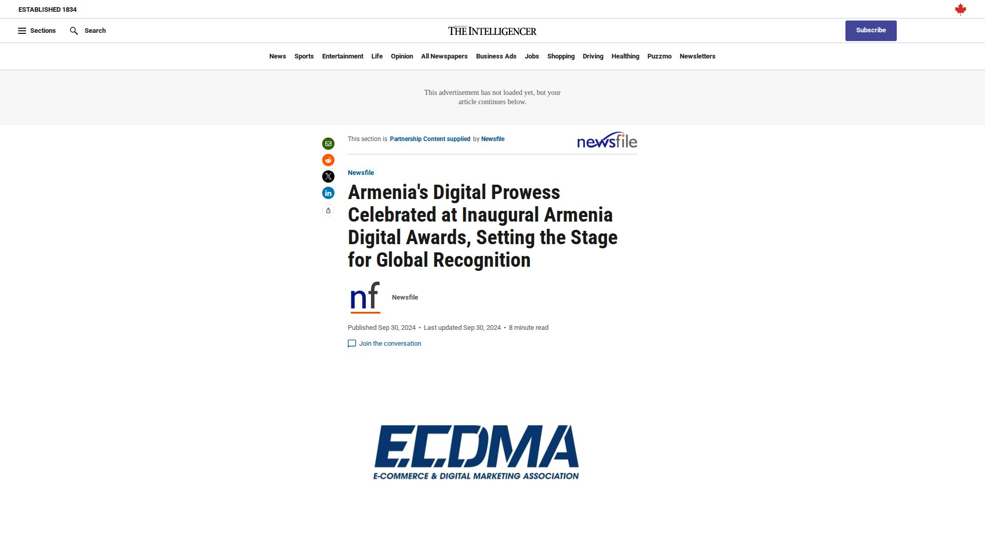 Armenia's Digital Prowess Celebrated at Inaugural Armenia Digital Awards, Setting the Stage for Global Recognition