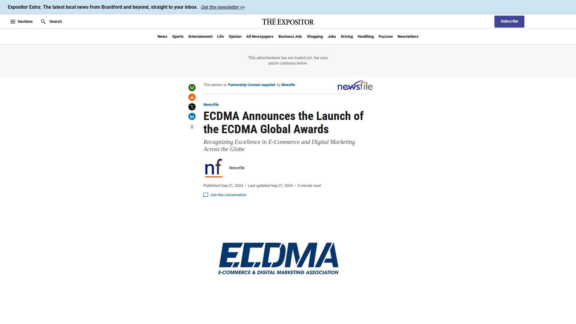 ECDMA Announces the Launch of the ECDMA Global Awards