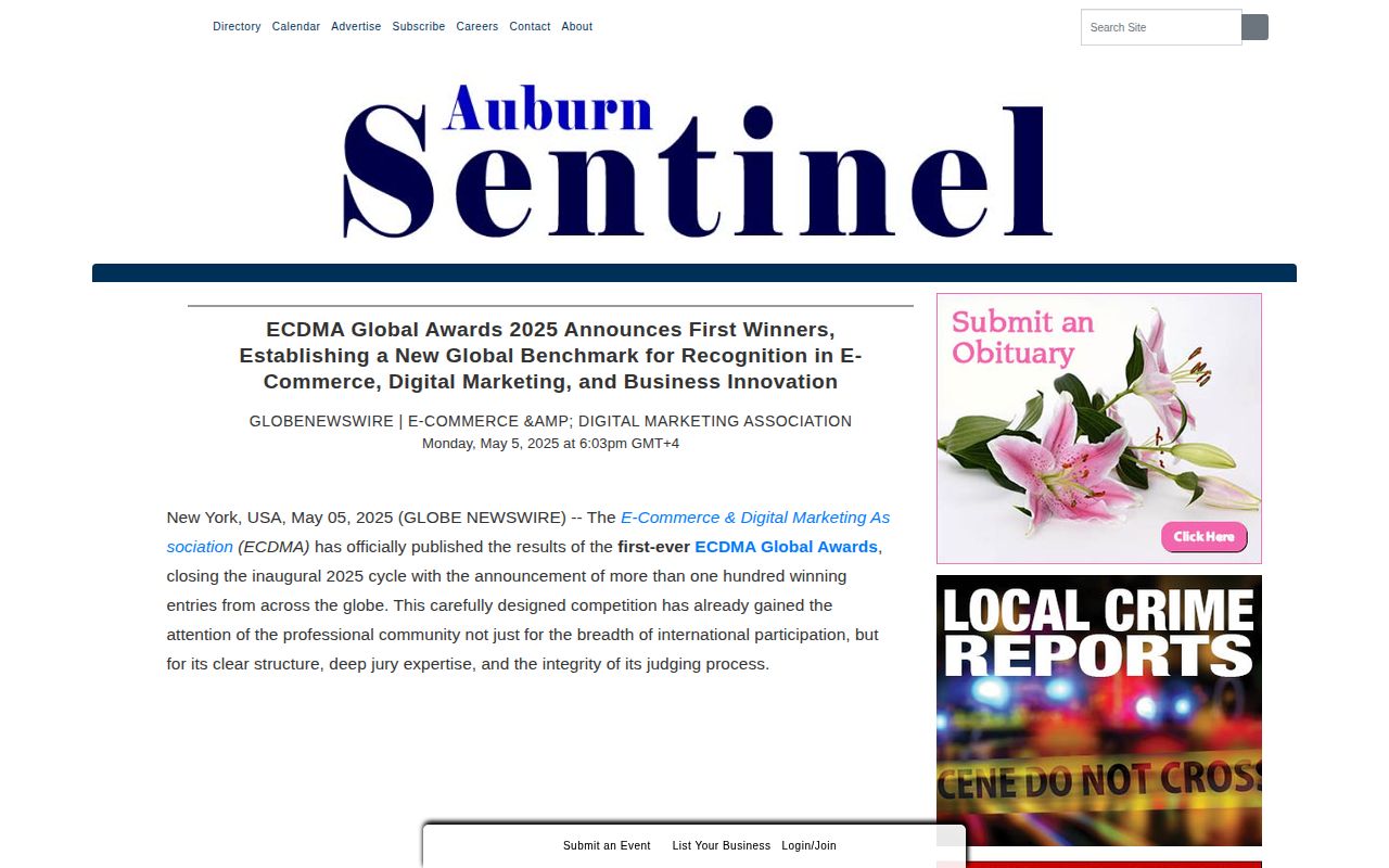 ECDMA Global Awards 2025 Announces First Winners, Establishing a New Global Benchmark for Recognition in E-Commerce, Digital Marketing, and Business Innovation