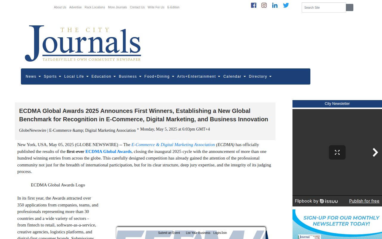 ECDMA Global Awards 2025 Announces First Winners, Establishing a New Global Benchmark for Recognition in E-Commerce, Digital Marketing, and Business Innovation