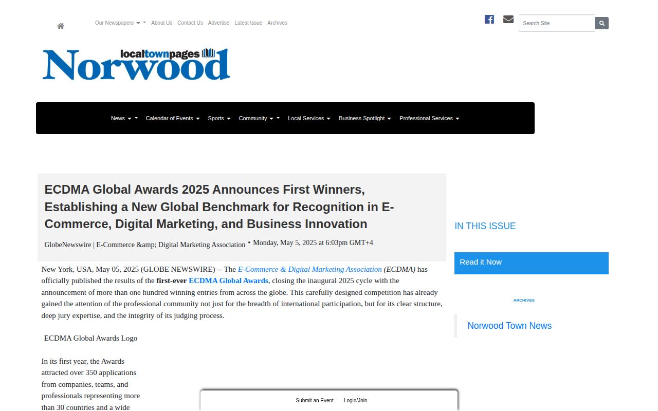 ECDMA Global Awards 2025 Announces First Winners, Establishing a New Global Benchmark for Recognition in E-Commerce, Digital Marketing, and Business Innovation