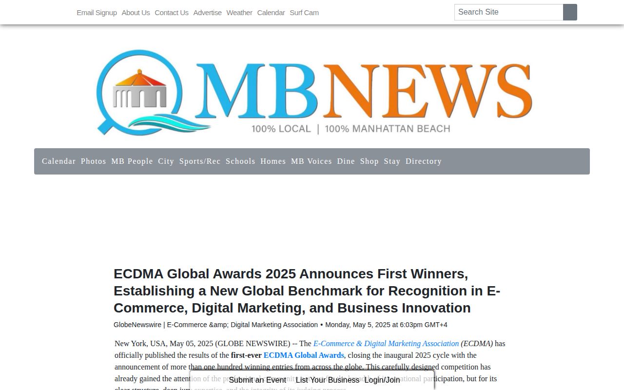 ECDMA Global Awards 2025 Announces First Winners, Establishing a New Global Benchmark for Recognition in E-Commerce, Digital Marketing, and Business Innovation