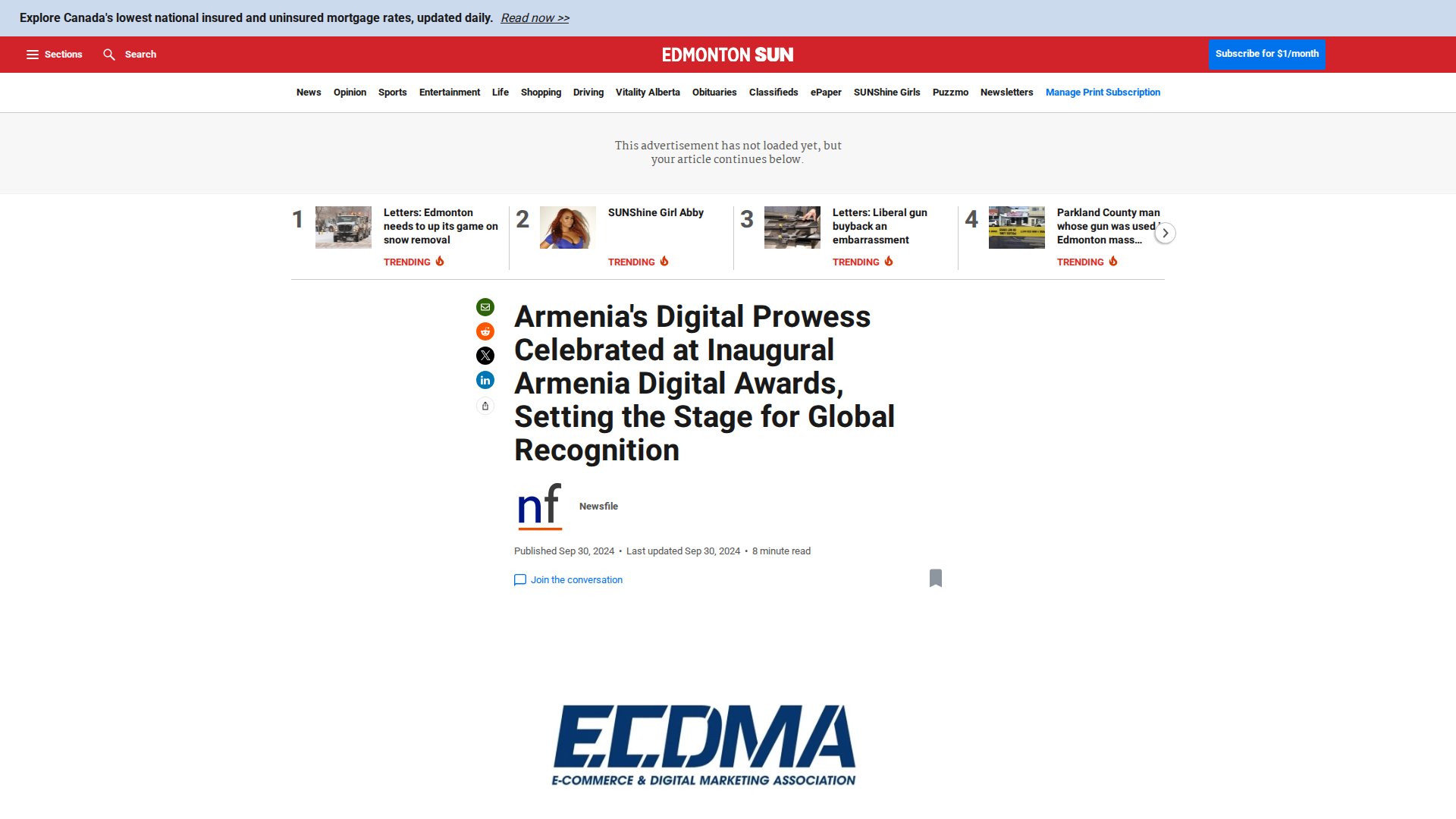 Armenia's Digital Prowess Celebrated at Inaugural Armenia Digital Awards, Setting the Stage for Global Recognition