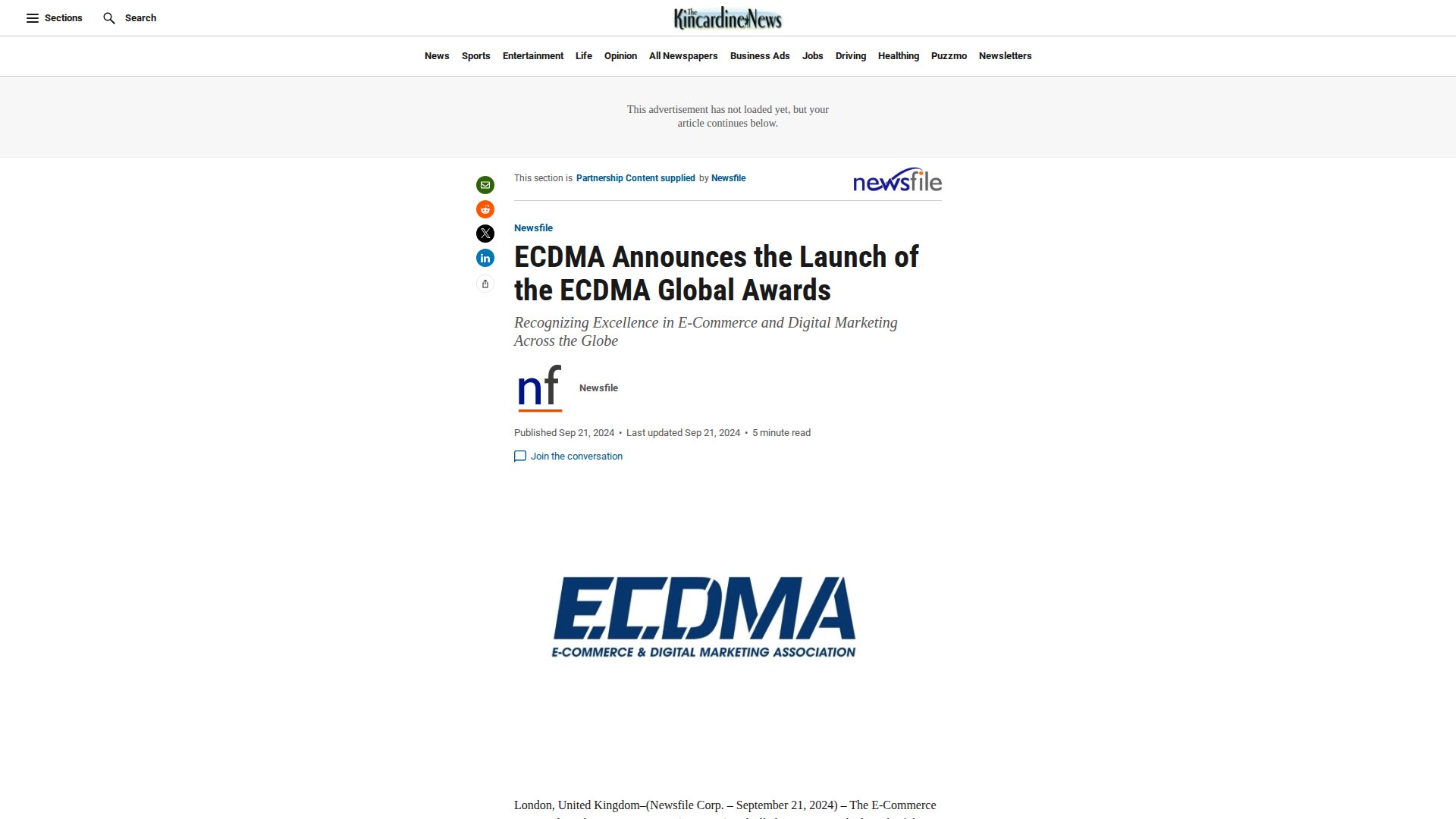 ECDMA Announces the Launch of the ECDMA Global Awards