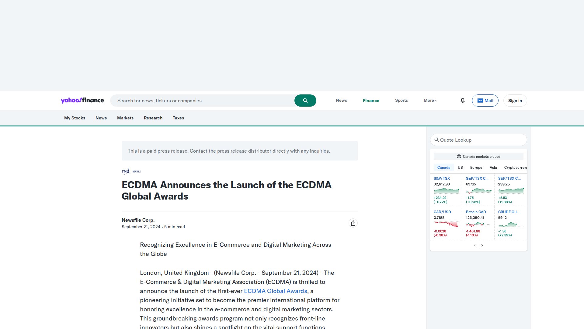 ECDMA Announces the Launch of the ECDMA Global Awards