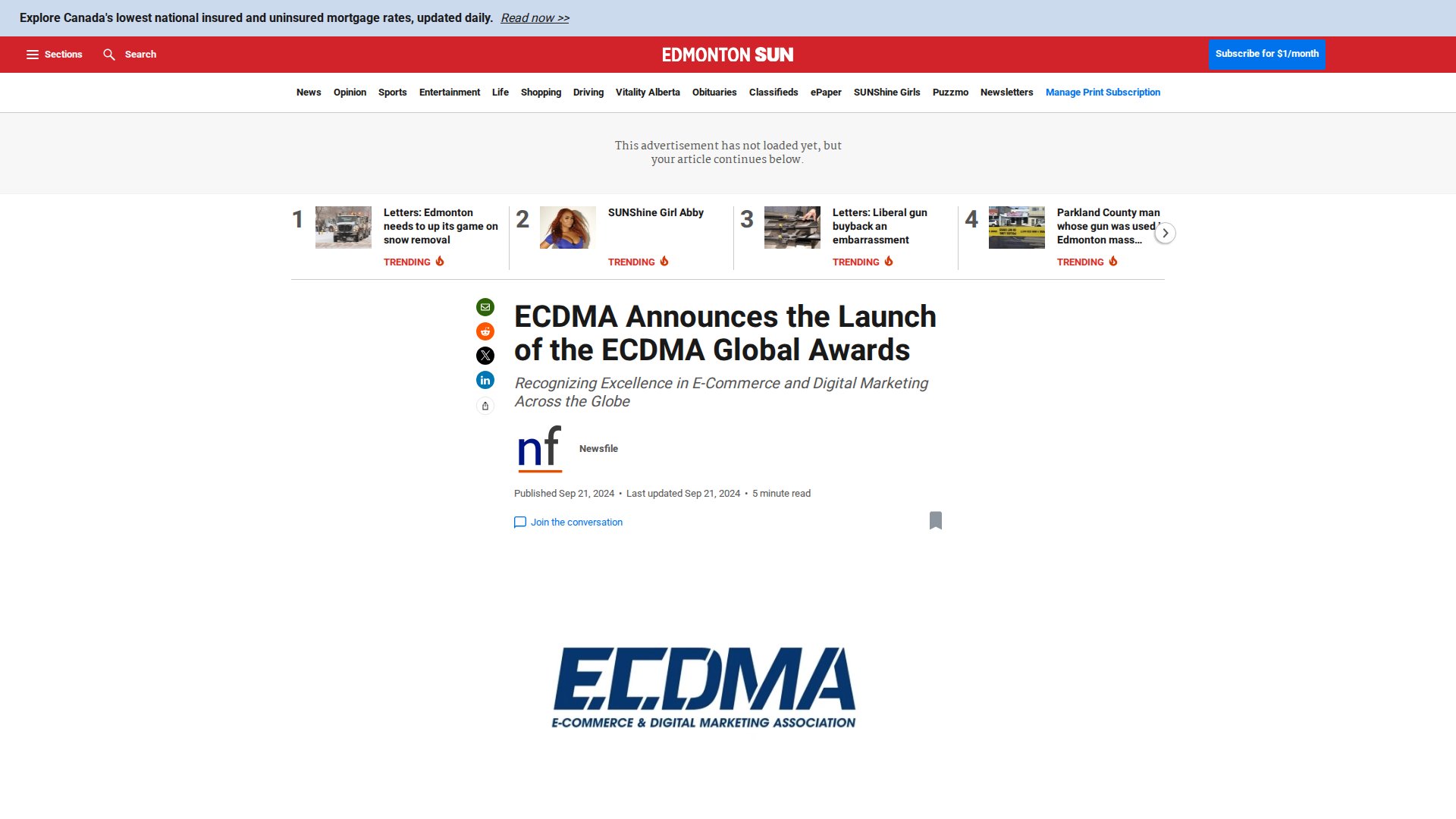 ECDMA Announces the Launch of the ECDMA Global Awards