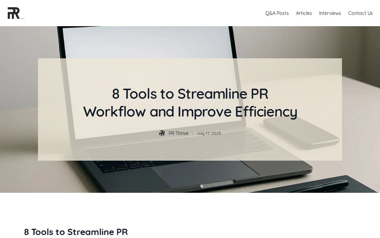 8 Tools to Streamline PR Workflow and Improve Efficiency - PR Thrive
