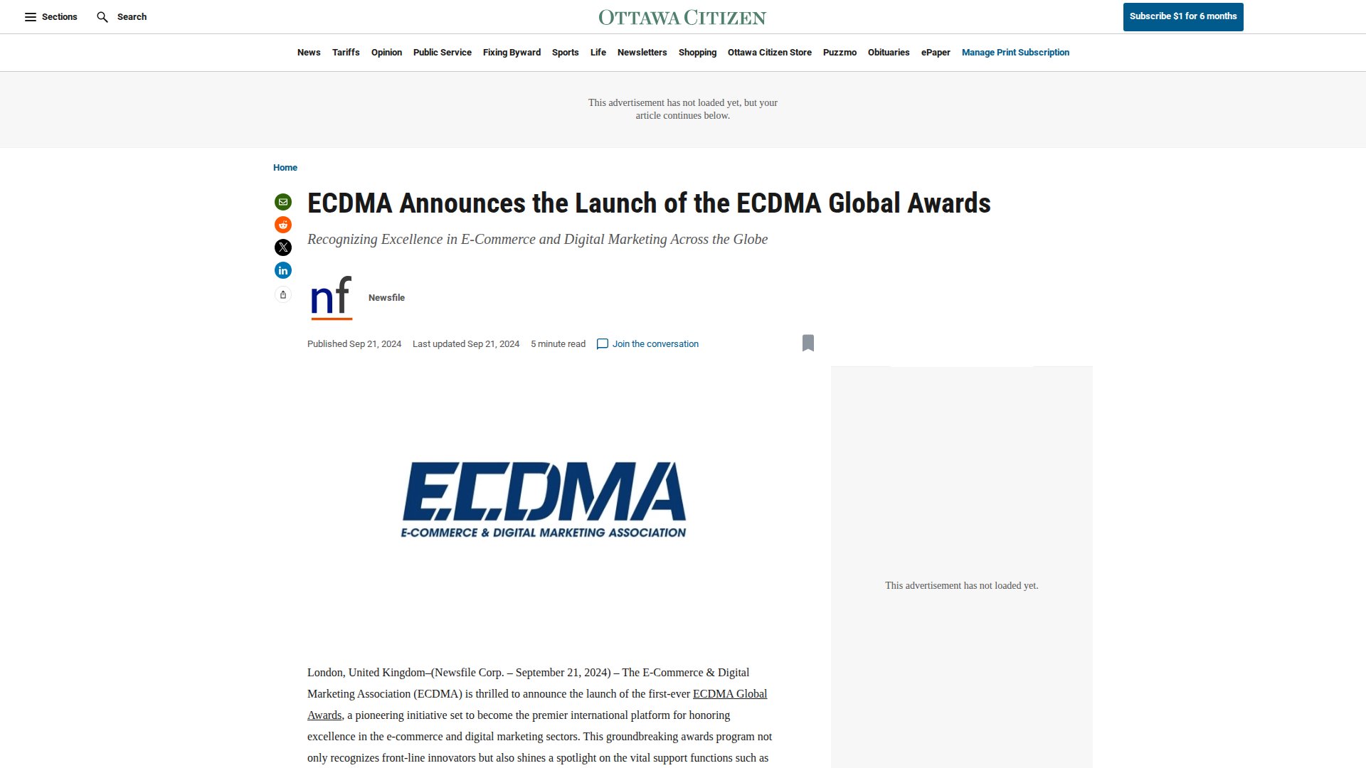 ECDMA Announces the Launch of the ECDMA Global Awards