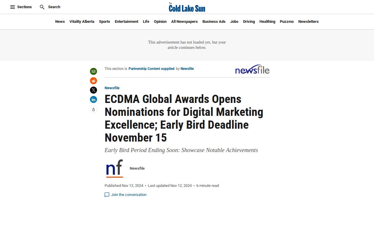 ECDMA Global Awards Opens Nominations for Digital Marketing Excellence; Early Bird Deadline November 15