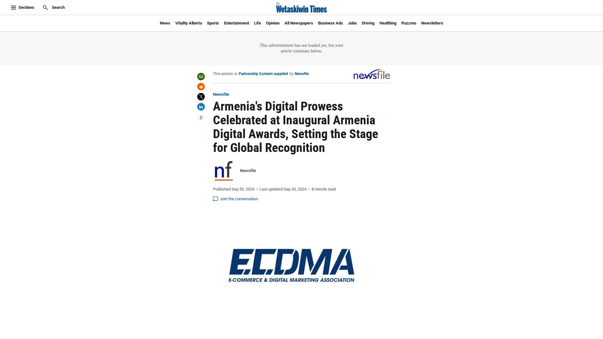 Armenia's Digital Prowess Celebrated at Inaugural Armenia Digital Awards, Setting the Stage for Global Recognition