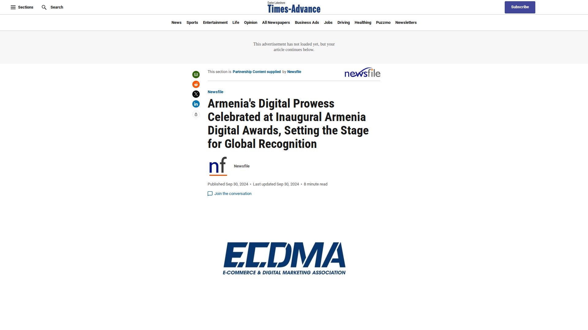 Armenia's Digital Prowess Celebrated at Inaugural Armenia Digital Awards, Setting the Stage for Global Recognition