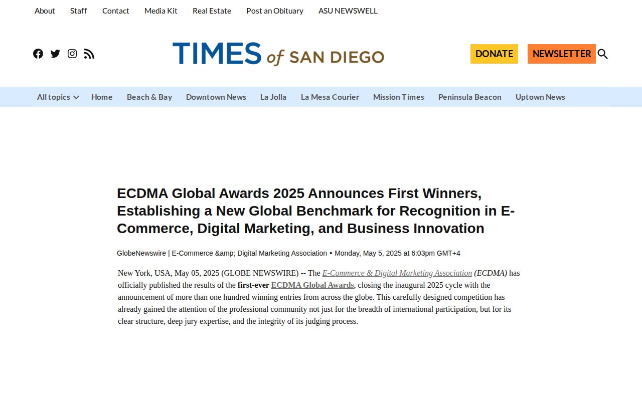 ECDMA Global Awards 2025 Announces First Winners, Establishing a New Global Benchmark for Recognition in E-Commerce, Digital Marketing, and Business Innovation