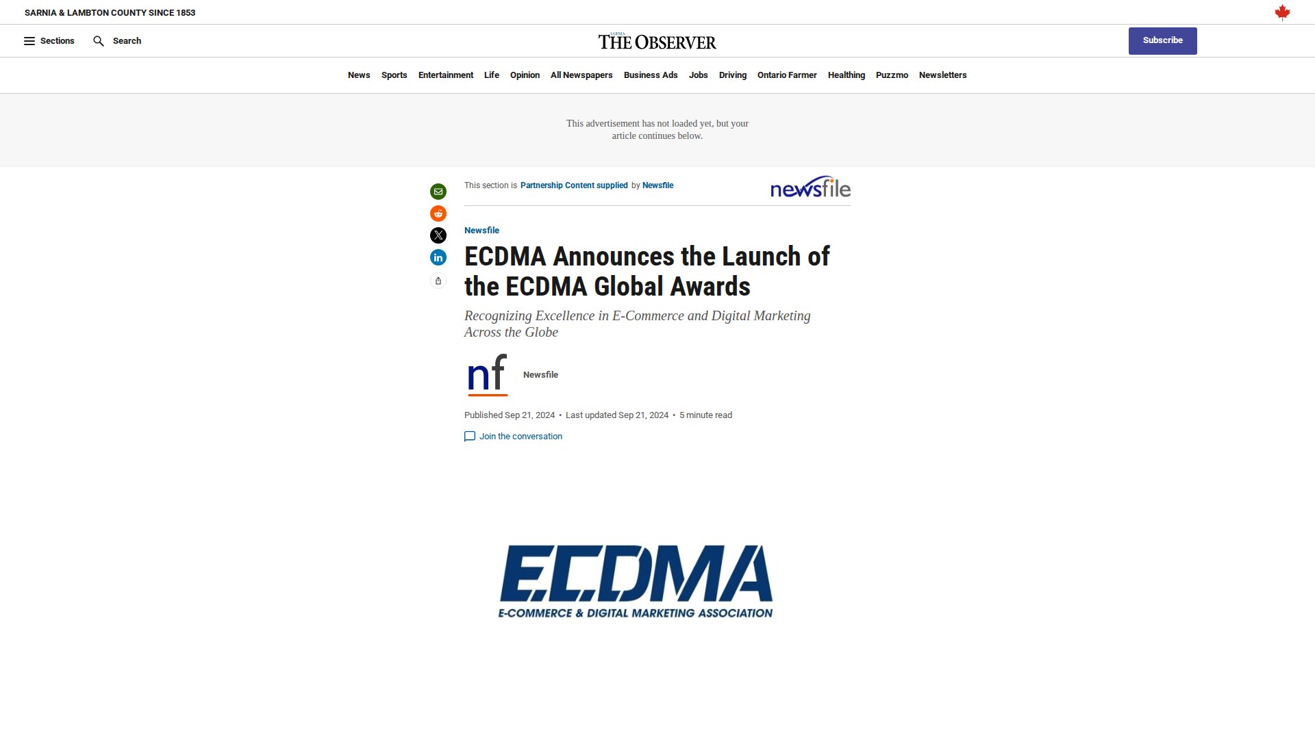 ECDMA Announces the Launch of the ECDMA Global Awards