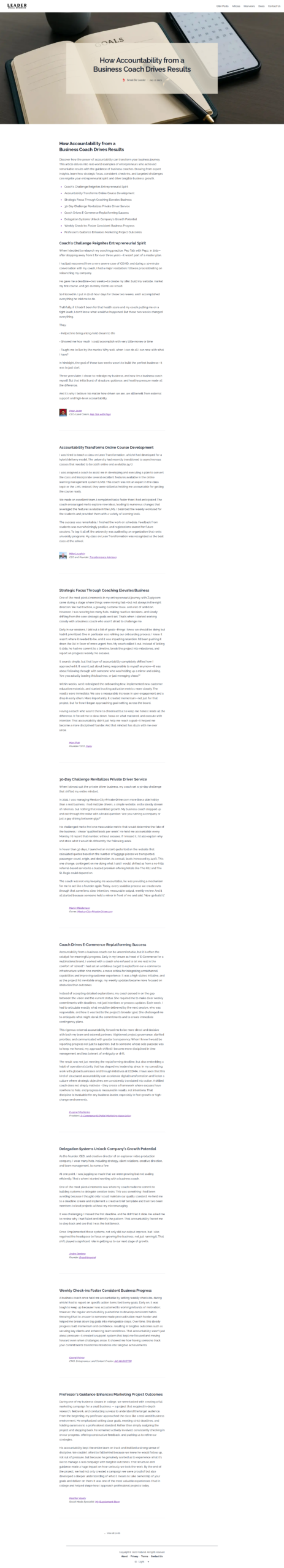 How Accountability from a Business Coach Drives Results