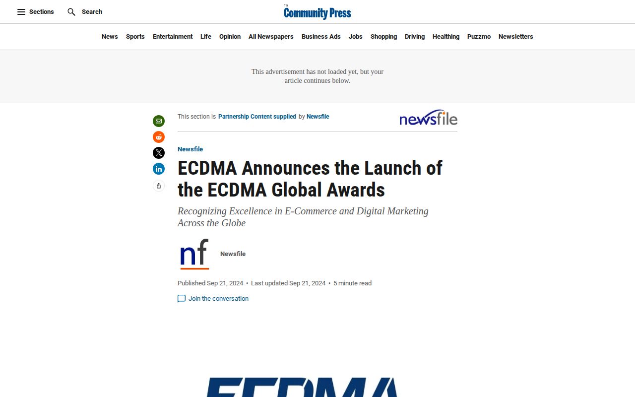 ECDMA Announces the Launch of the ECDMA Global Awards