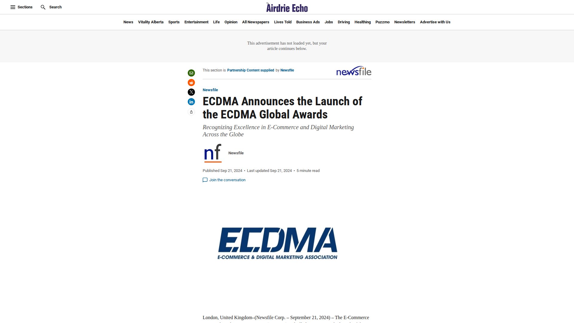 ECDMA Announces the Launch of the ECDMA Global Awards
