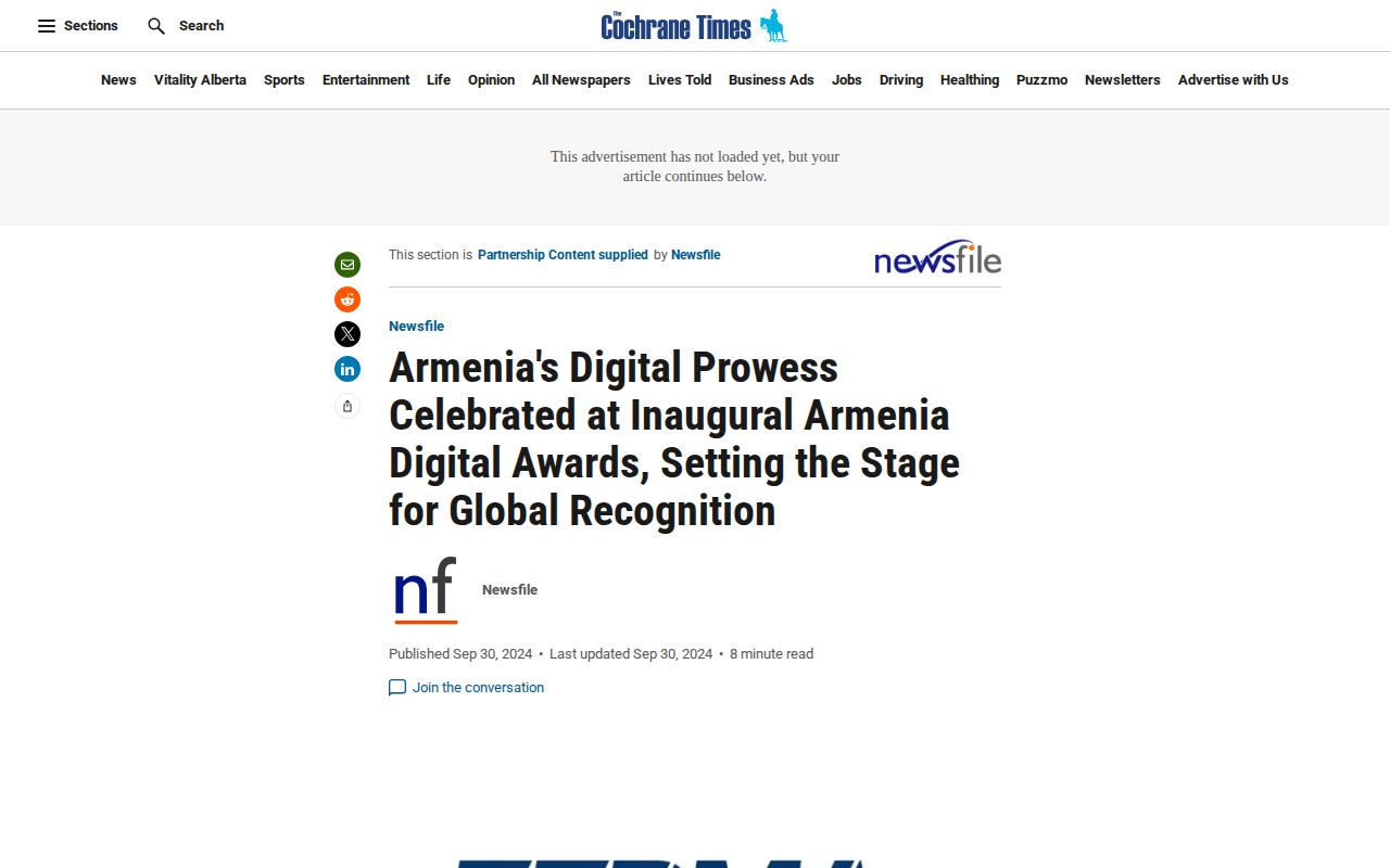 Armenia's Digital Prowess Celebrated at Inaugural Armenia Digital Awards, Setting the Stage for Global Recognition