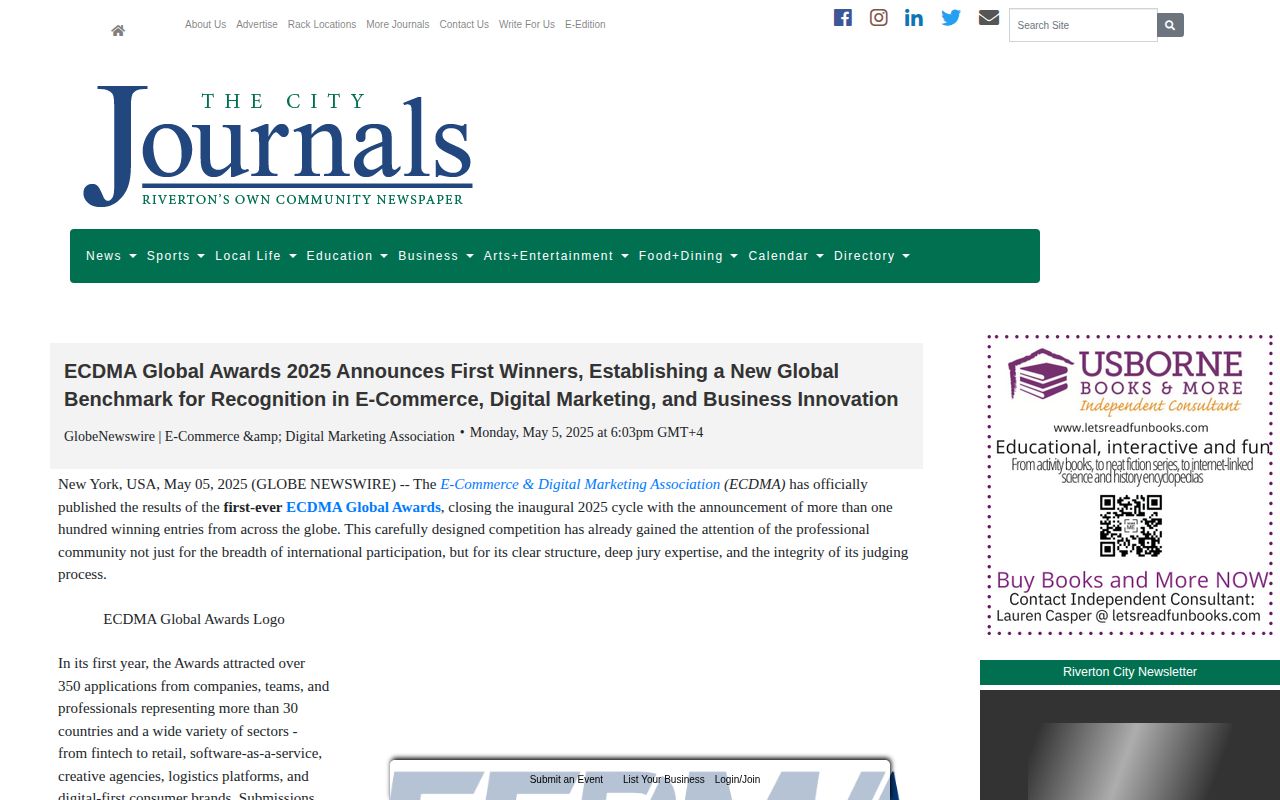 ECDMA Global Awards 2025 Announces First Winners, Establishing a New Global Benchmark for Recognition in E-Commerce, Digital Marketing, and Business Innovation