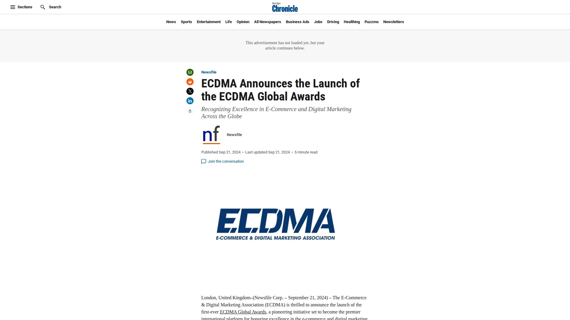 ECDMA Announces the Launch of the ECDMA Global Awards