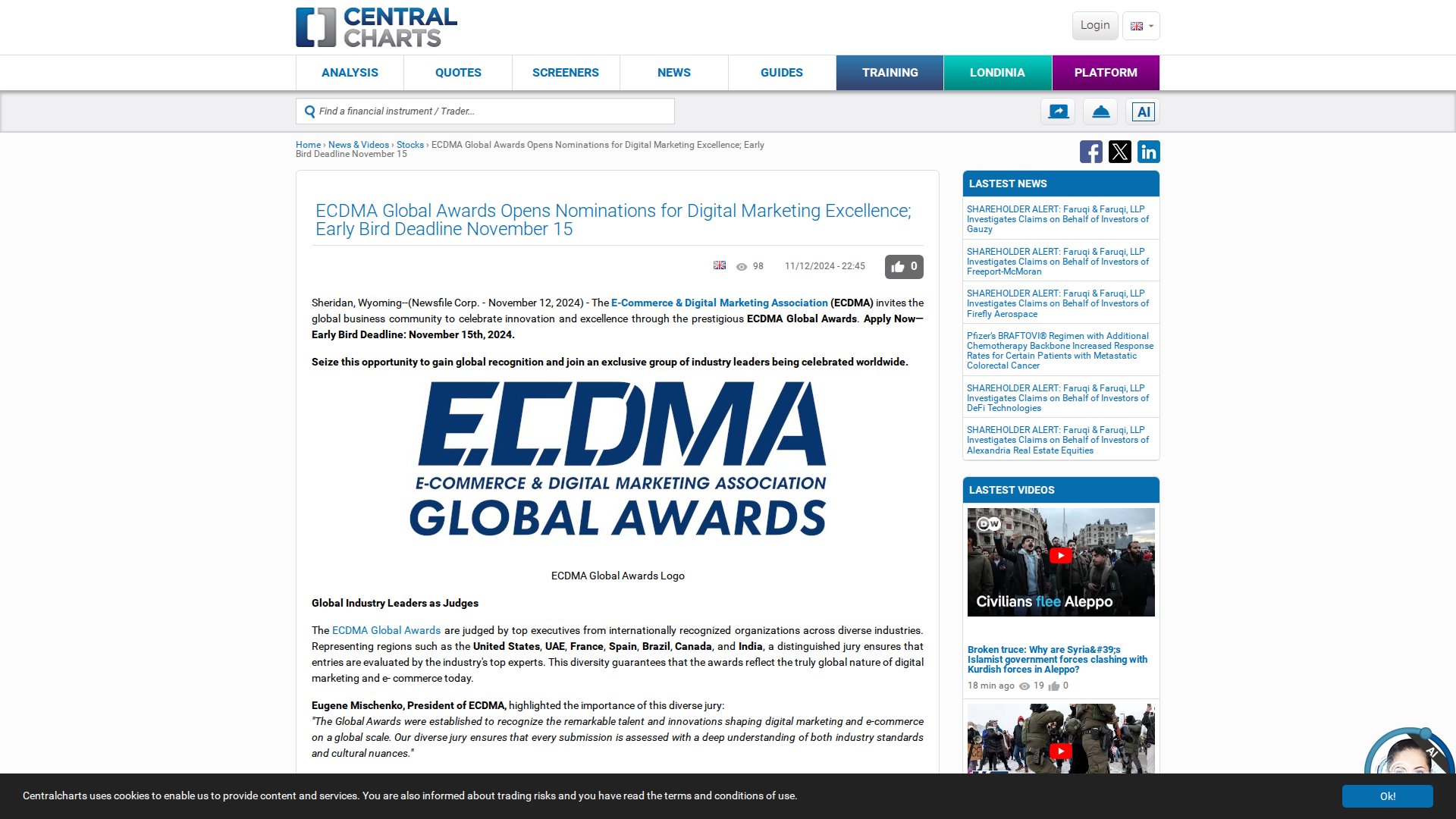 ECDMA Global Awards Opens Nominations for Digital Marketing Excellence; Early Bird Deadline November 15